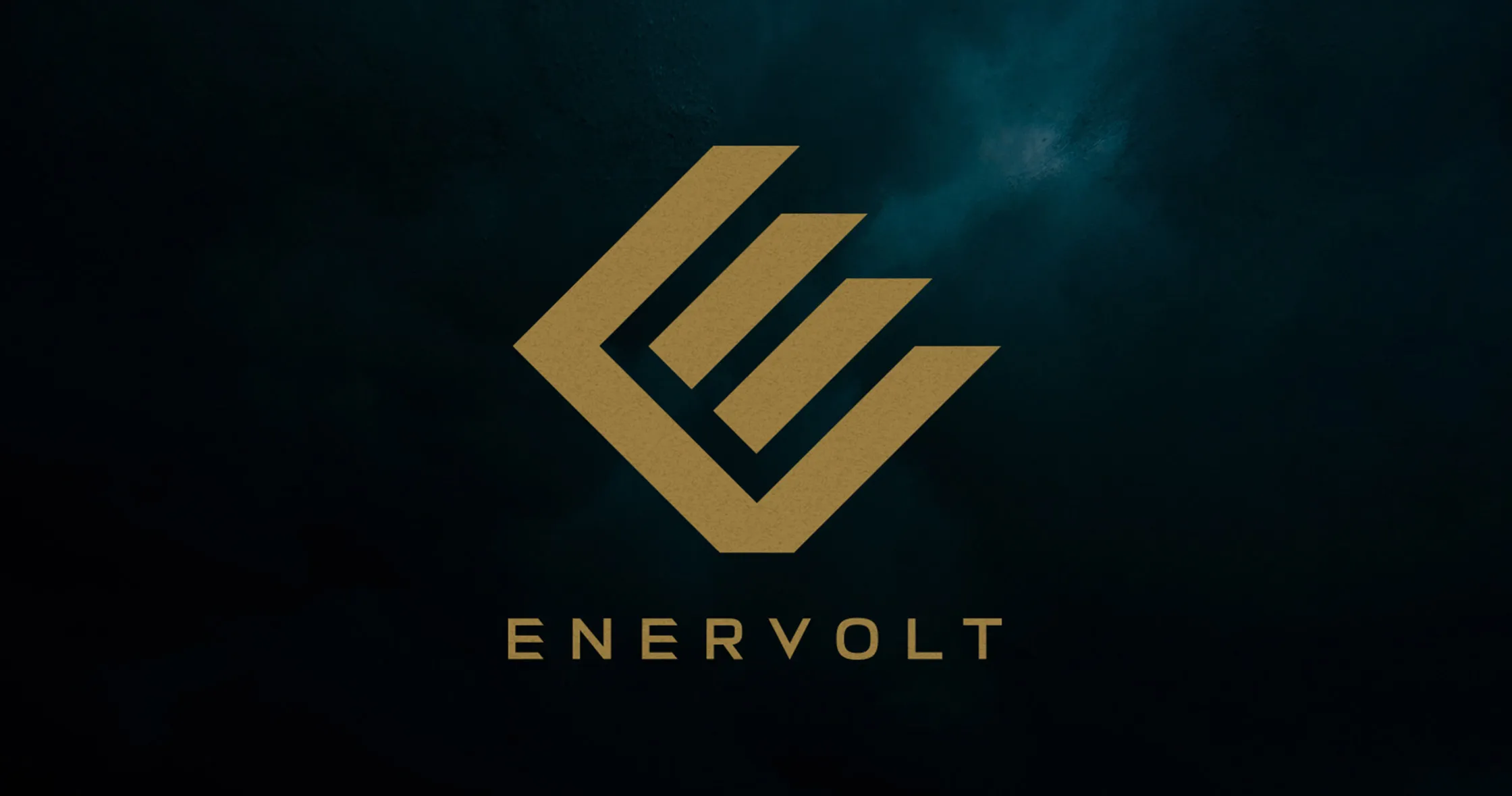 The Enervolt logo and wordmark in gold on a dark background