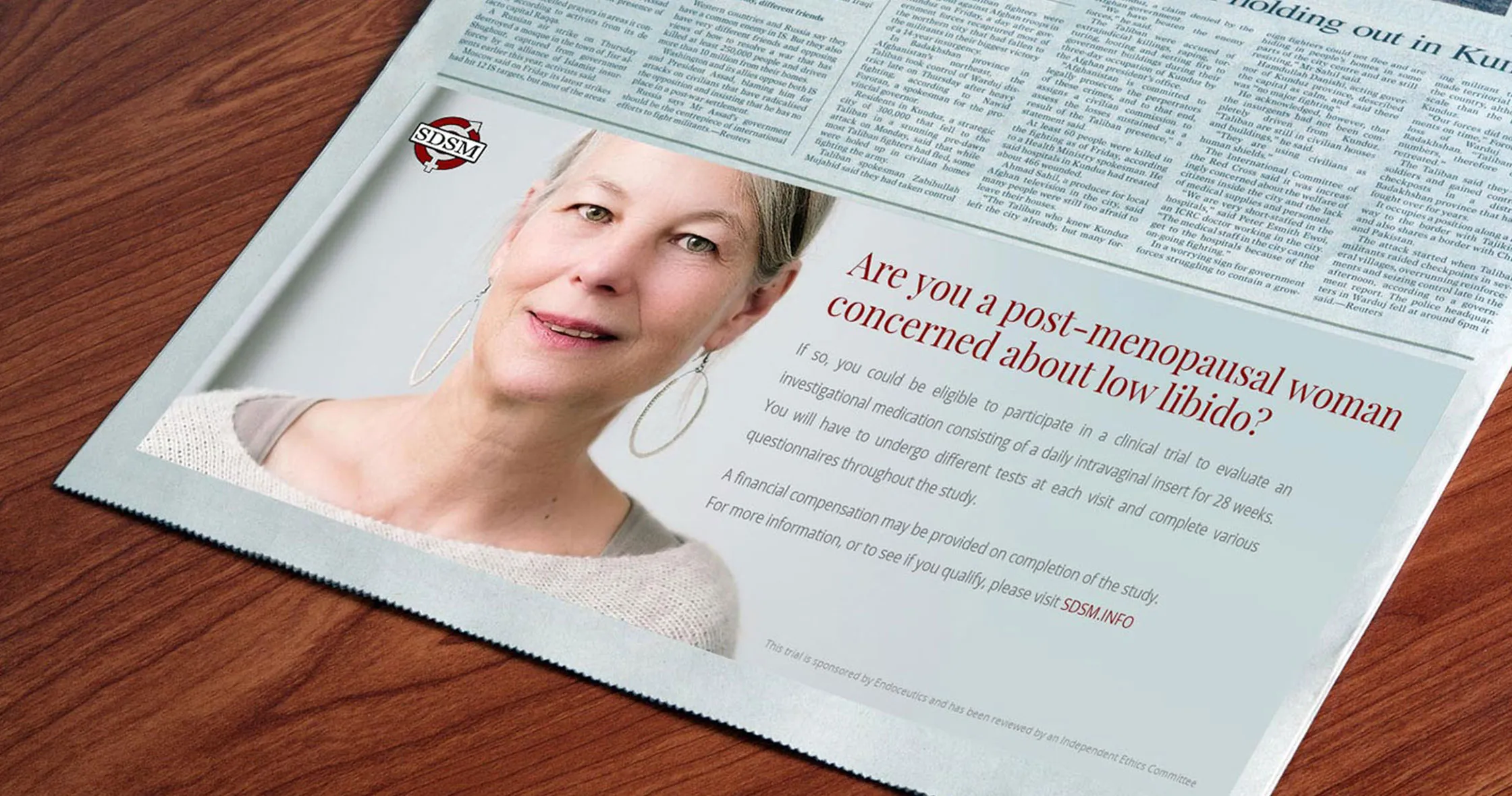 A San Diego Sexual Medicine clinical trial awareness print campaign