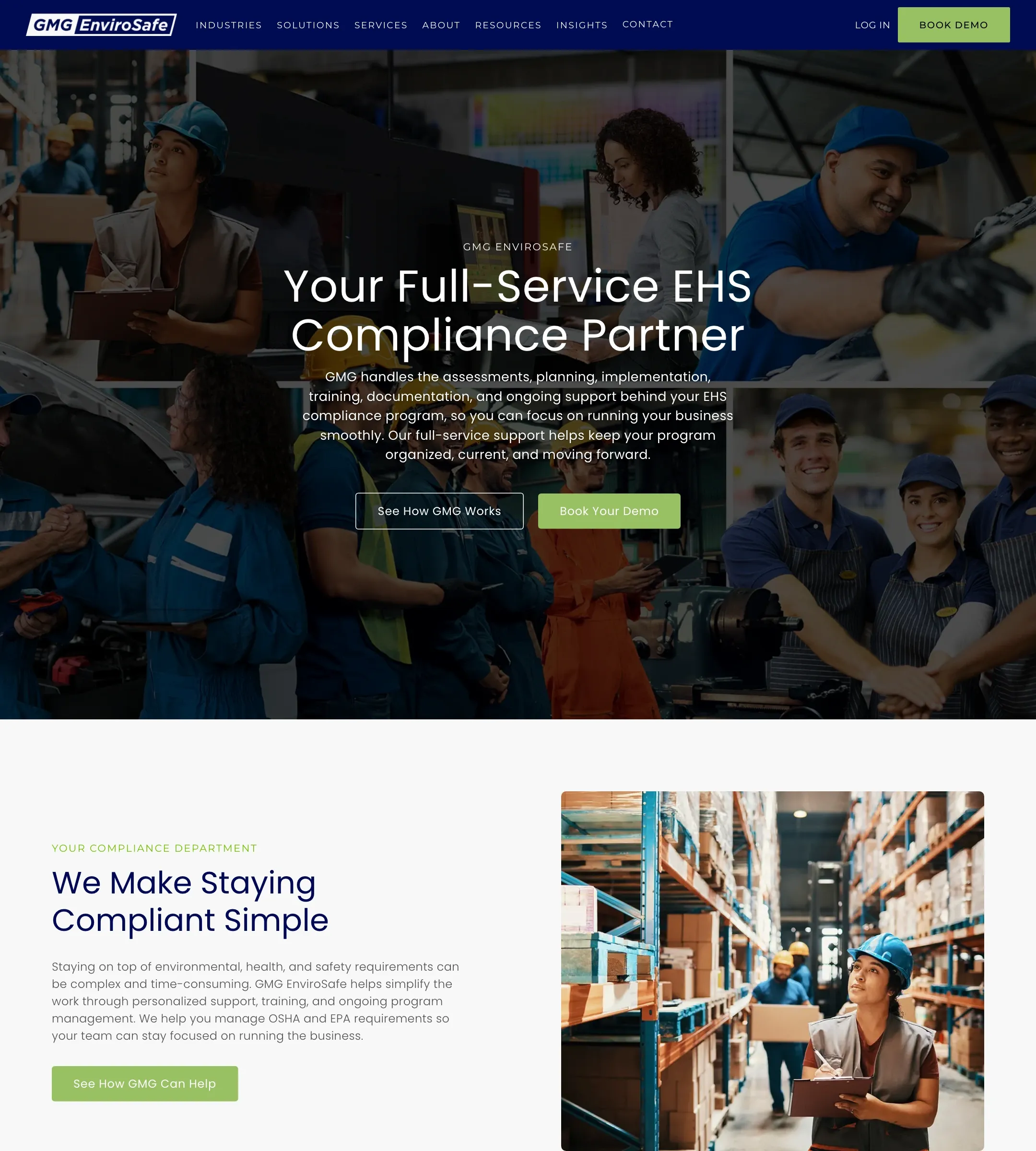 GMG EnviroSafe homepage website preview